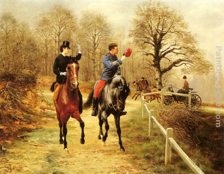 An Afternoon Ride painting - Jean Richard Goubie An Afternoon Ride art painting